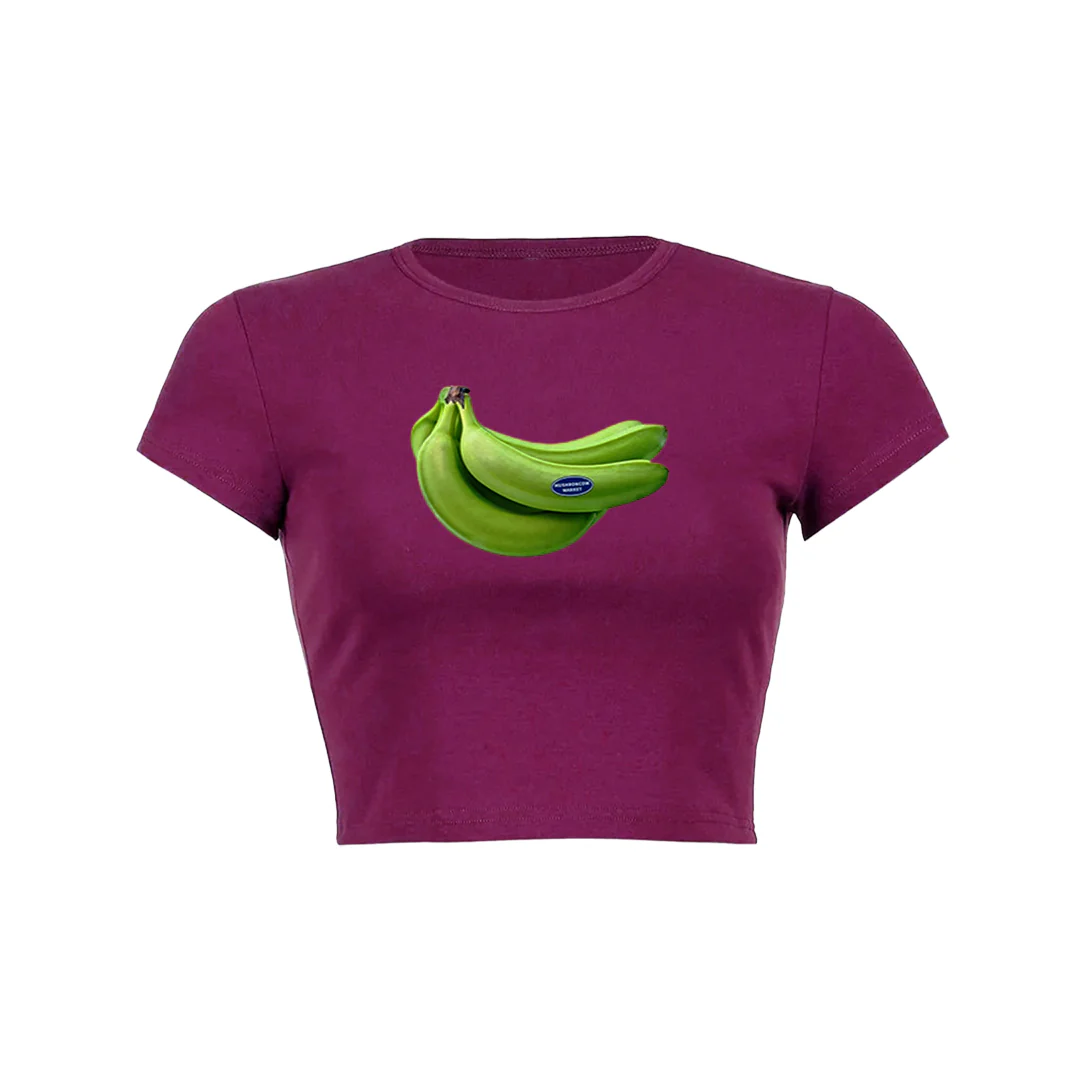 Fresh Banana Graphic Baby Tee Crop To - Image 10