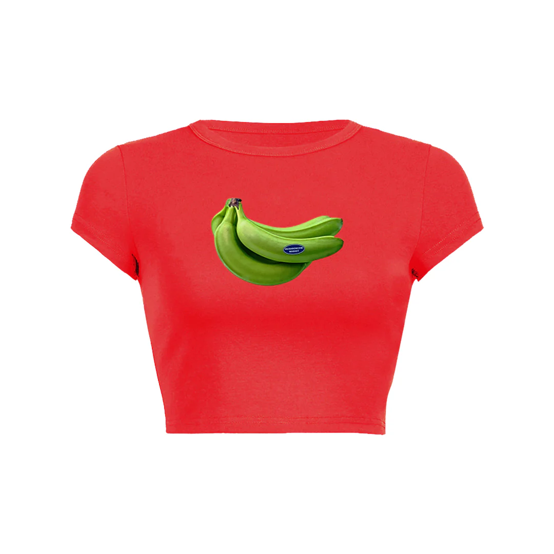 Fresh Banana Graphic Baby Tee Crop To - Image 3