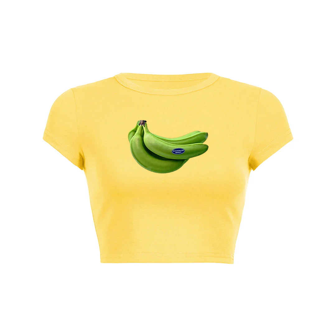 Fresh Banana Graphic Baby Tee Crop To - Image 4