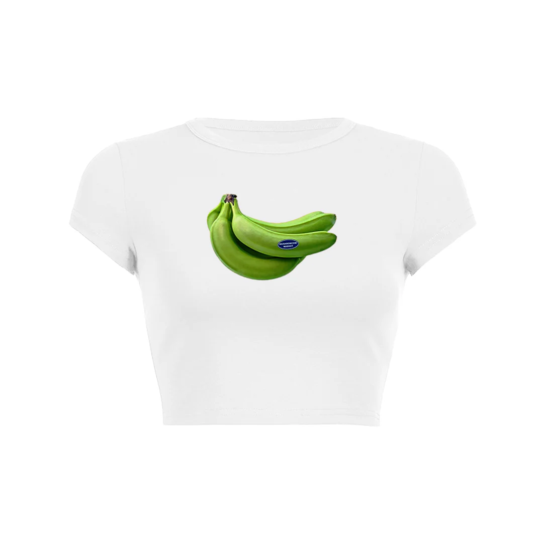 Fresh Banana Graphic Baby Tee Crop To - Image 5