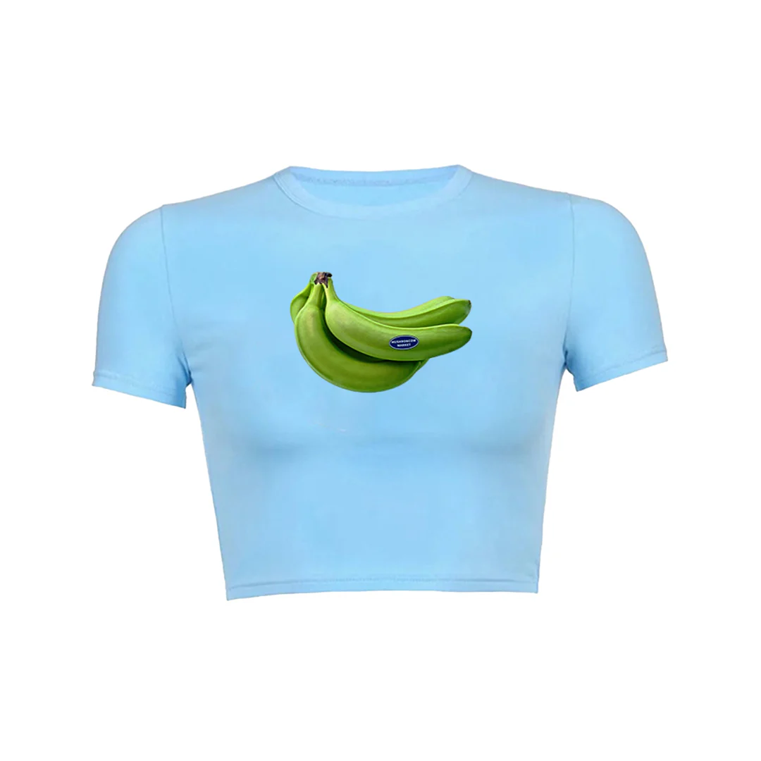 Fresh Banana Graphic Baby Tee Crop To - Image 6