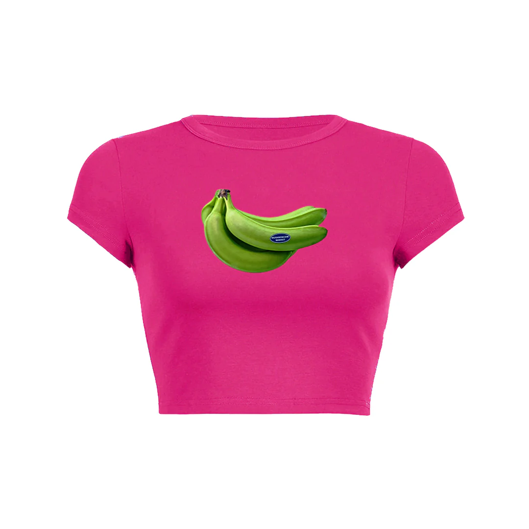 Fresh Banana Graphic Baby Tee Crop To - Image 7