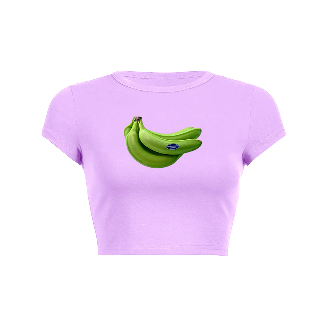 Fresh Banana Graphic Baby Tee Crop To - Image 8