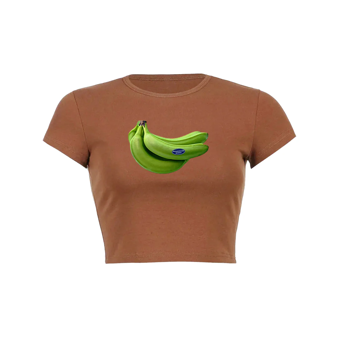 Fresh Banana Graphic Baby Tee Crop To - Image 9