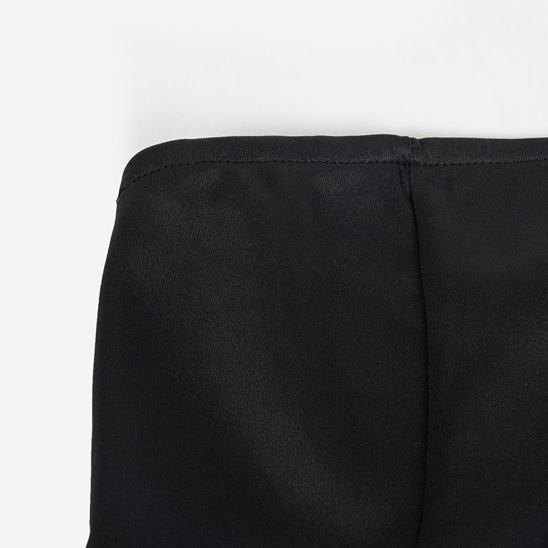 Backless solid stitch sleeveless tube mini dress - Image 10