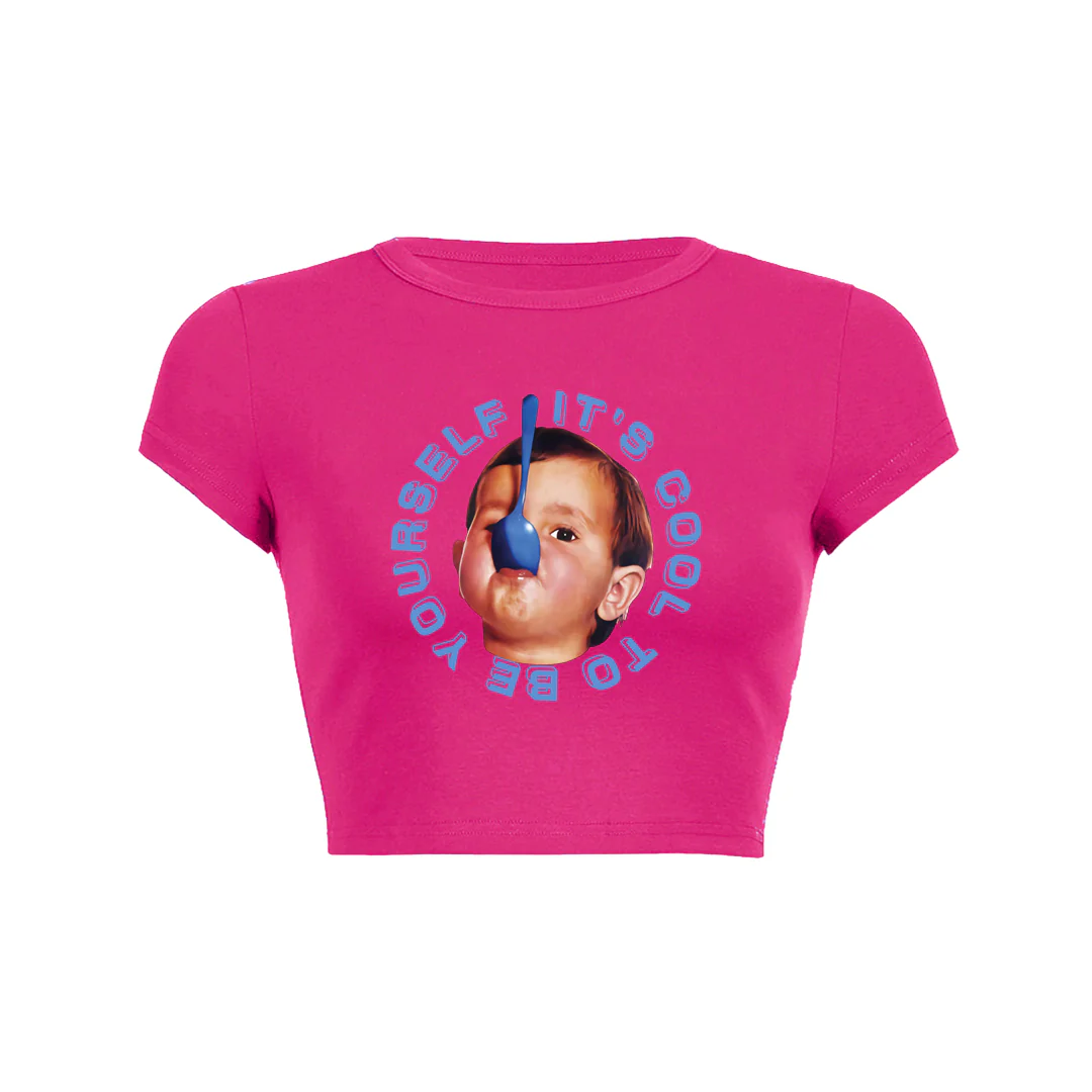 Cool Kid Spoon Trick Crop Top Baby Tee - Image 5