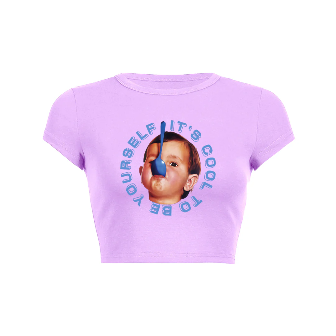 Cool Kid Spoon Trick Crop Top Baby Tee - Image 6