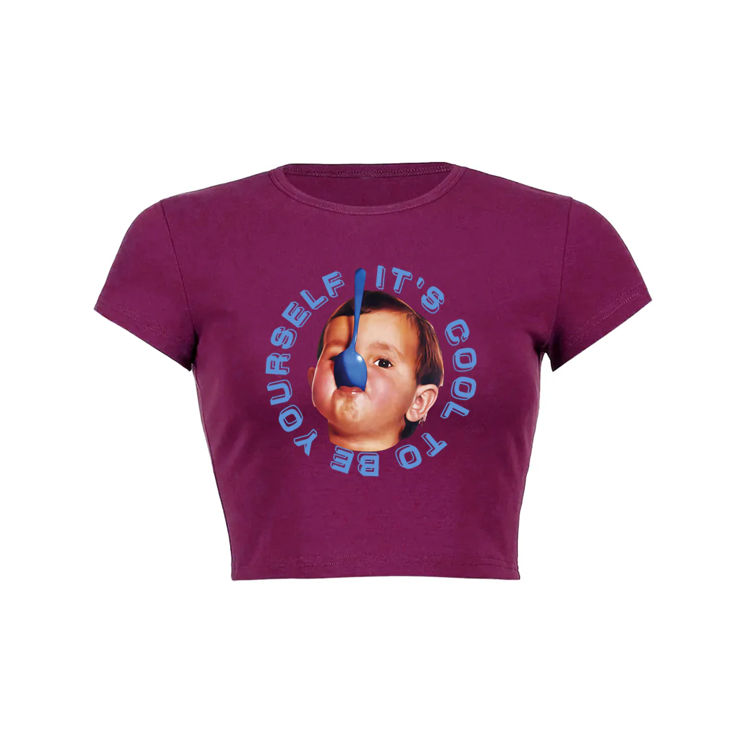 Cool Kid Spoon Trick Crop Top Baby Tee - Image 8