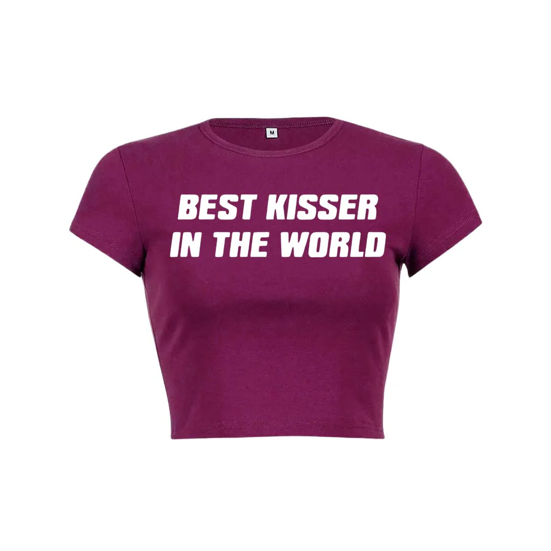Best Kisser In The World Y2K Baby Tee Crop Top - Image 22