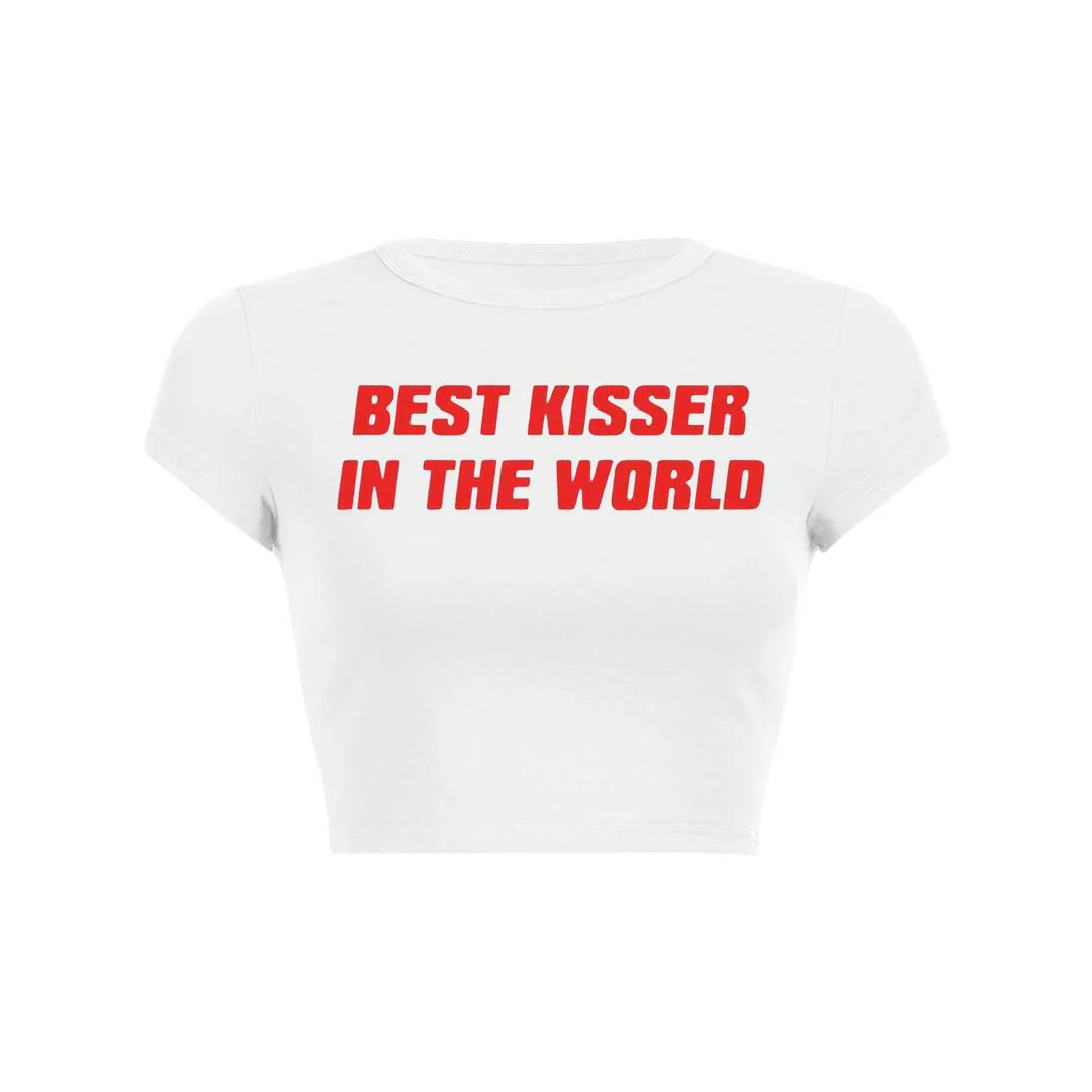 Best Kisser In The World Y2K Baby Tee Crop Top - Image 28