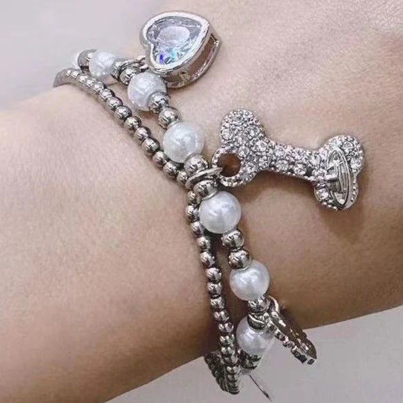 Bone heart beaded bracelet - Image 3
