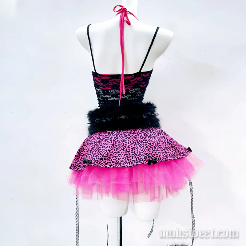 Bowknot beaded lace halter self tie top - Image 4