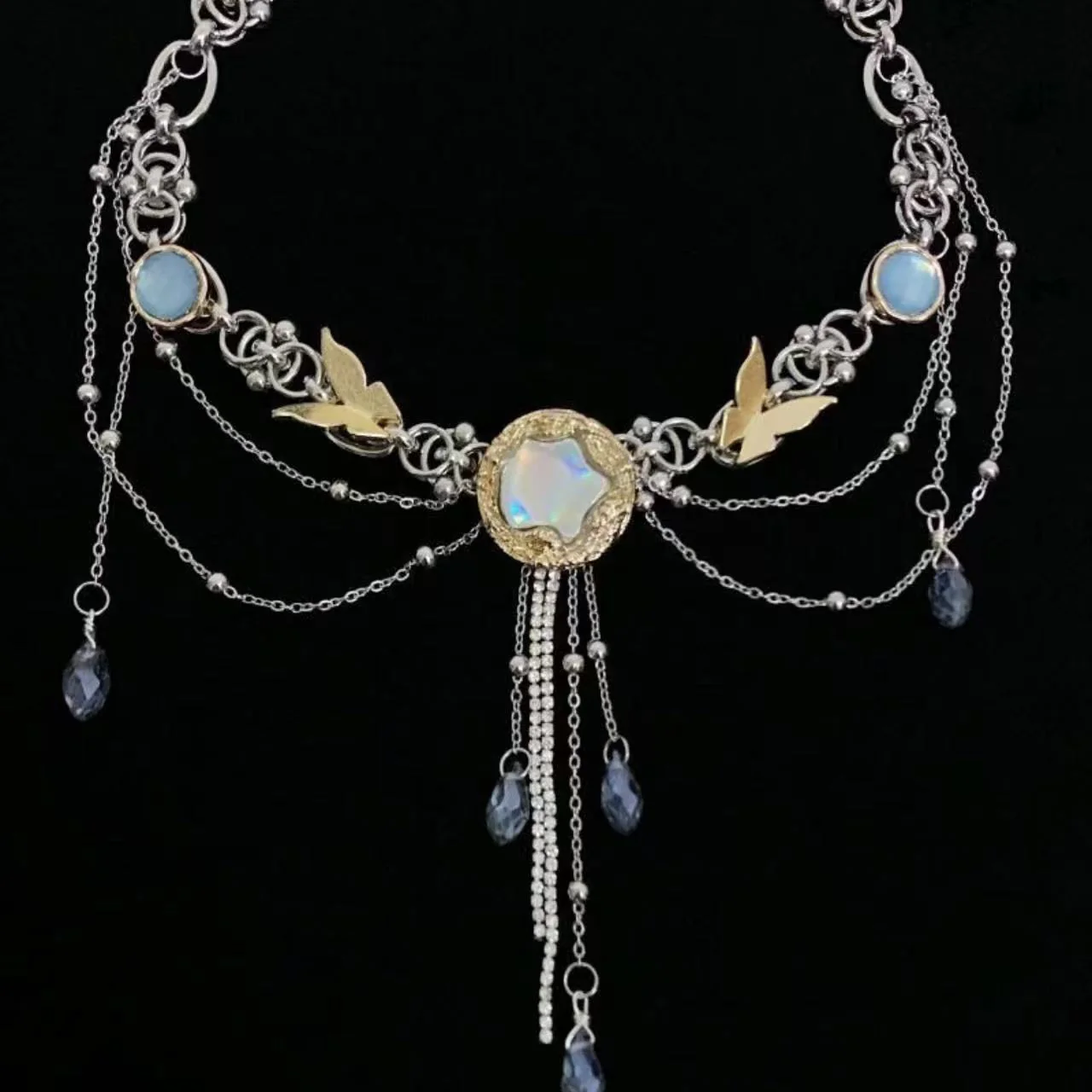 Butterfly pendant print choker necklace - Image 2
