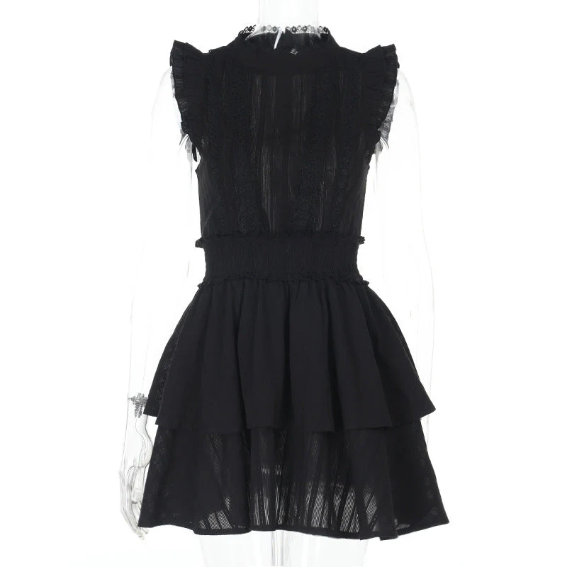 Cap sleeve ruffle smocked mini dress - Image 3