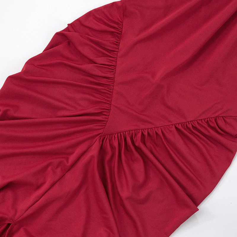 Crewneck ruched sleeveless solid maxi dress - Image 8