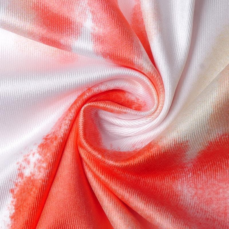 Cross open back tie dye maxi dress - Image 3