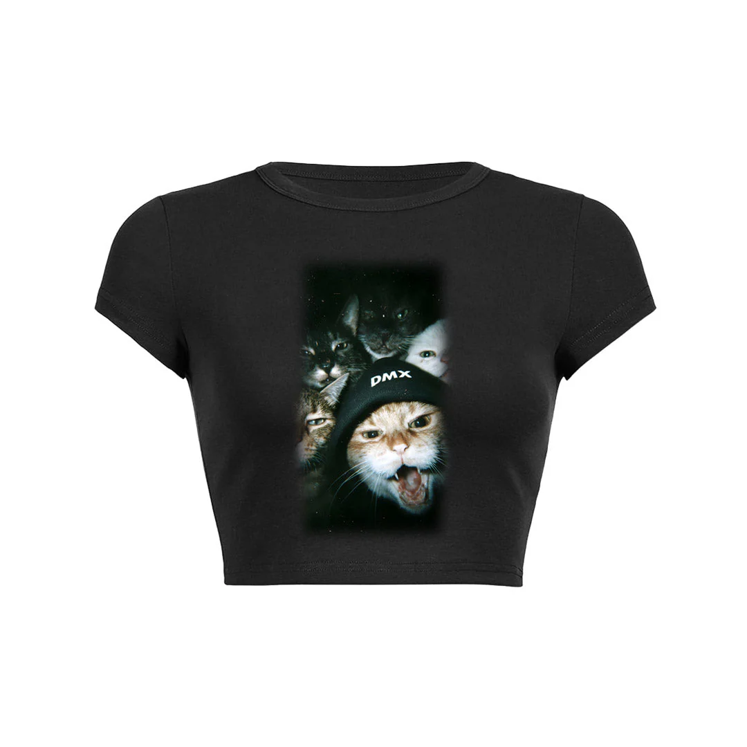 DMX Midnight Cats Crop Top Baby Tee