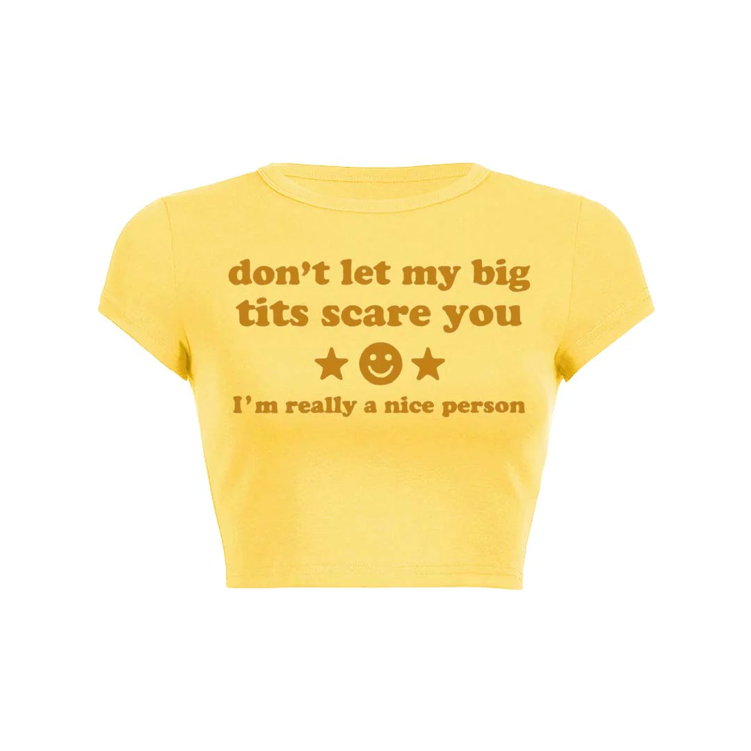 Dont Let My Big Txts Scare You Y2K Baby Tee Crop Top - Image 27