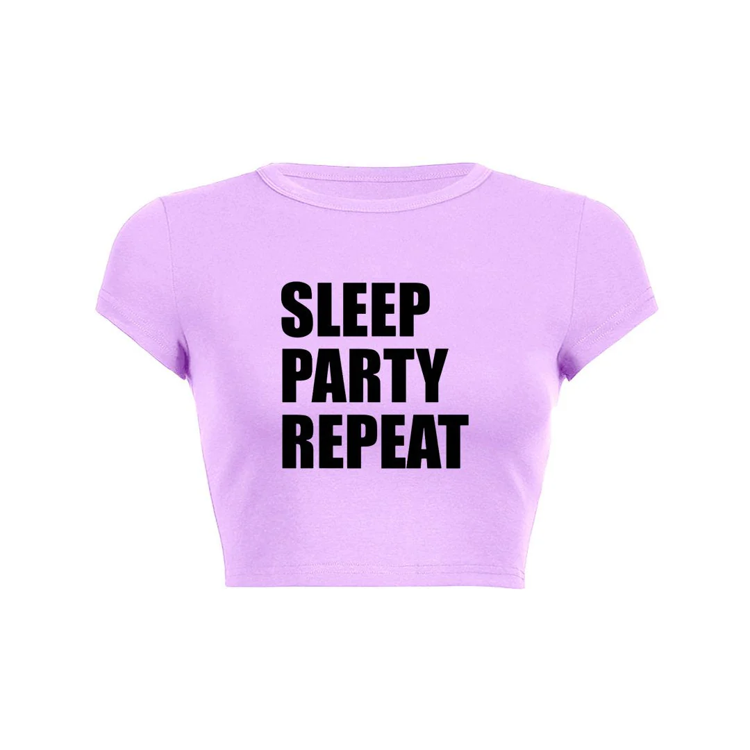 Endless Party Crop Top Baby Tee - Image 4