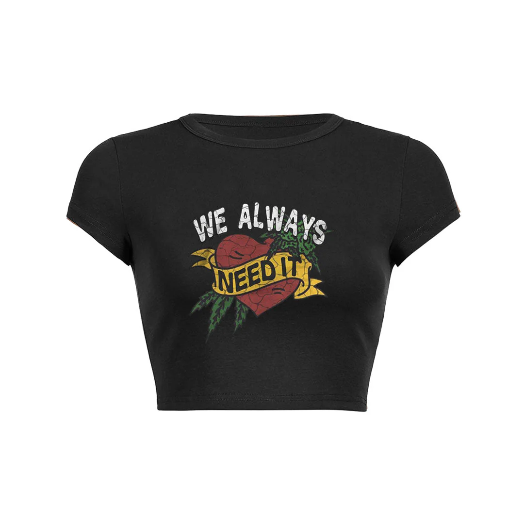 Essential Love Graphic Crop Top Baby Tee - Image 2