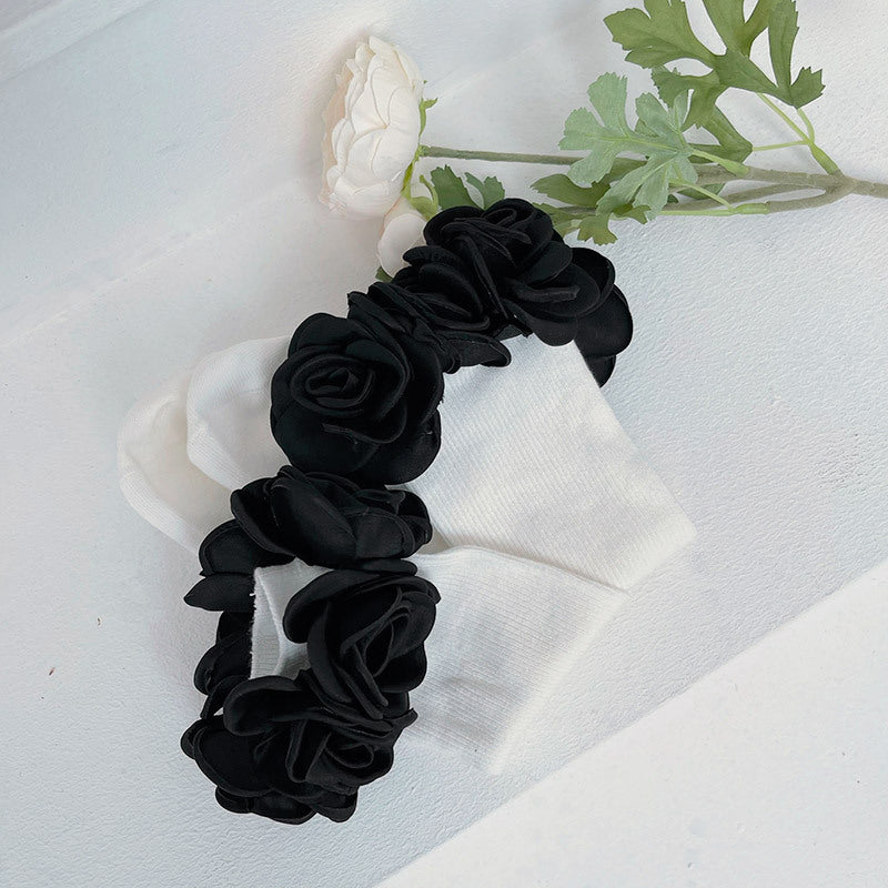 Flower applique long socks - Image 6