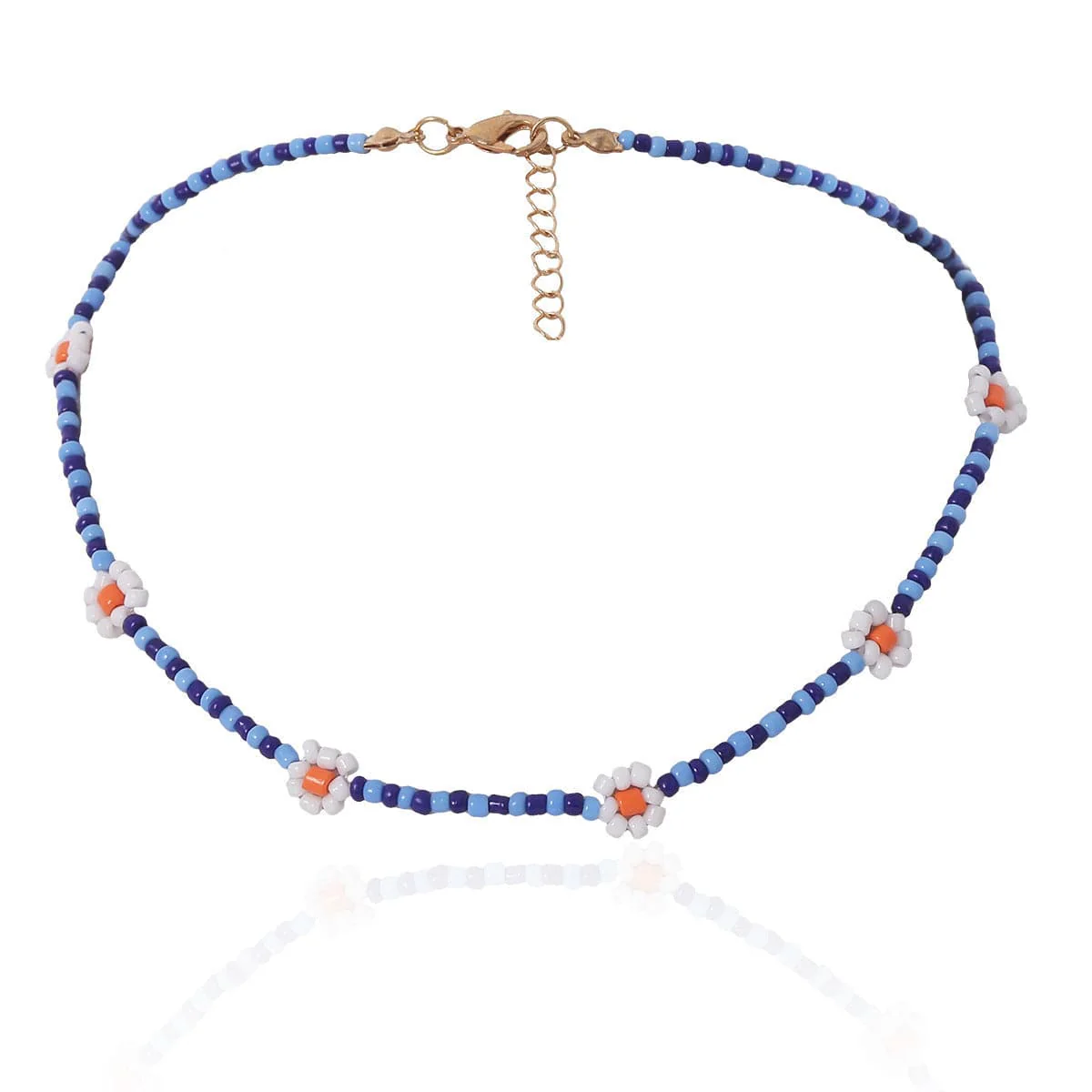Flower beaded multicolor anklet - Image 12
