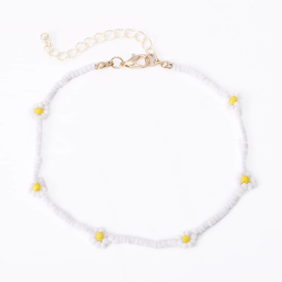 Flower beaded multicolor anklet - Image 3