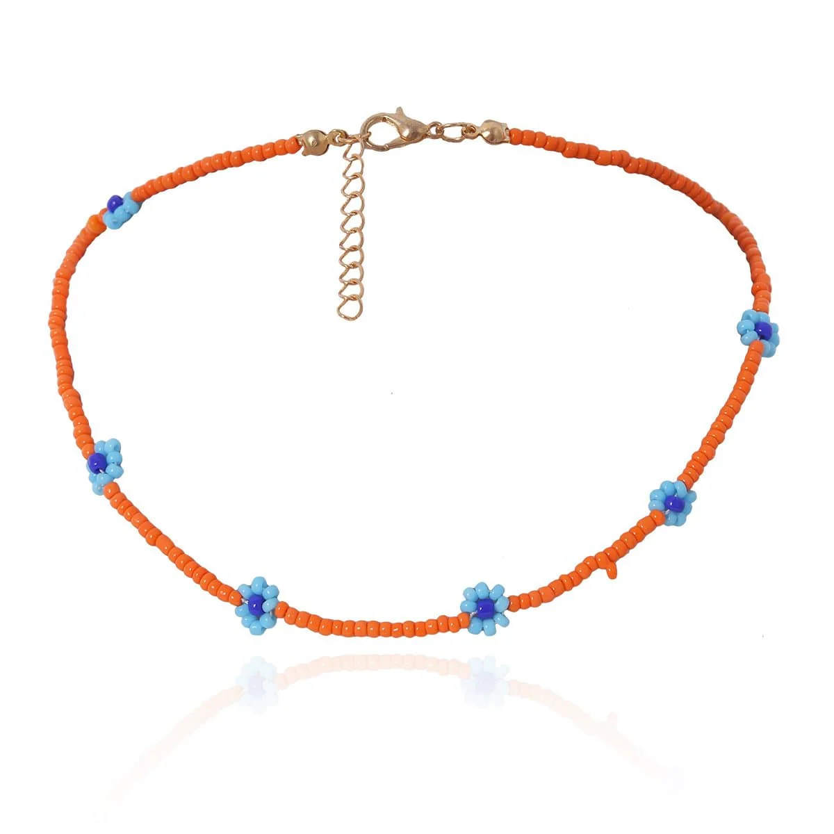 Flower beaded multicolor anklet - Image 9