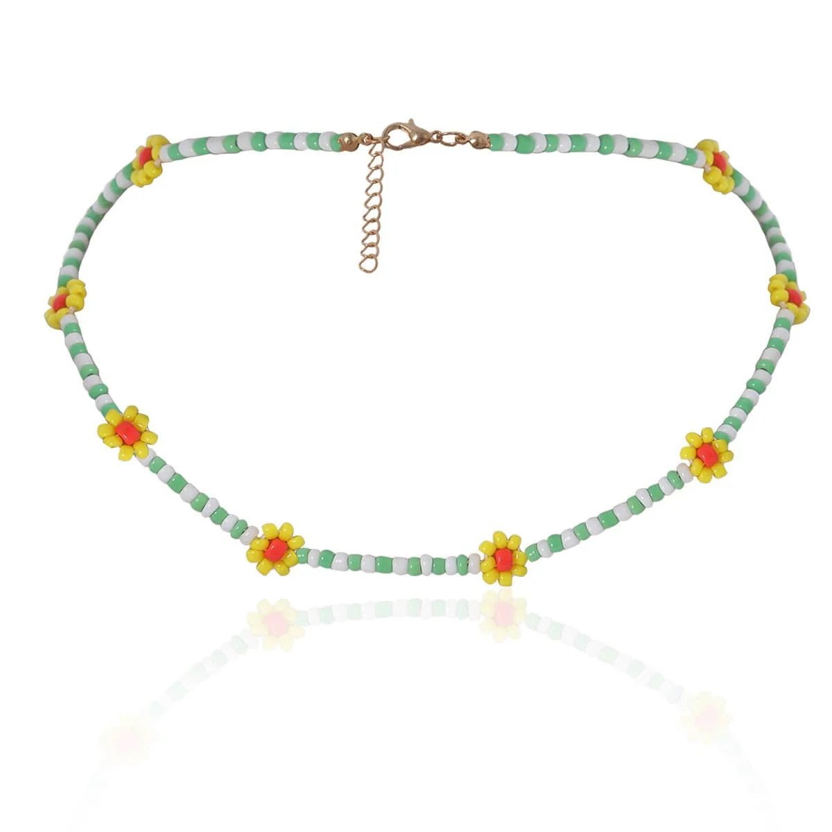 Flower beaded choker necklace - Image 6