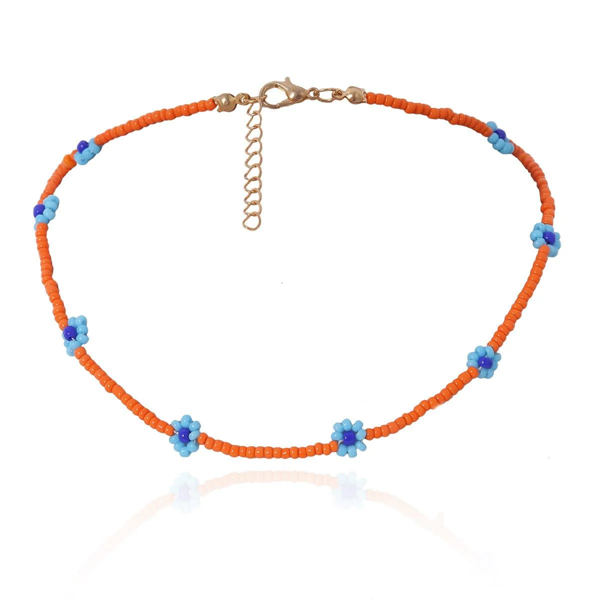 Flower beaded choker necklace - Image 8