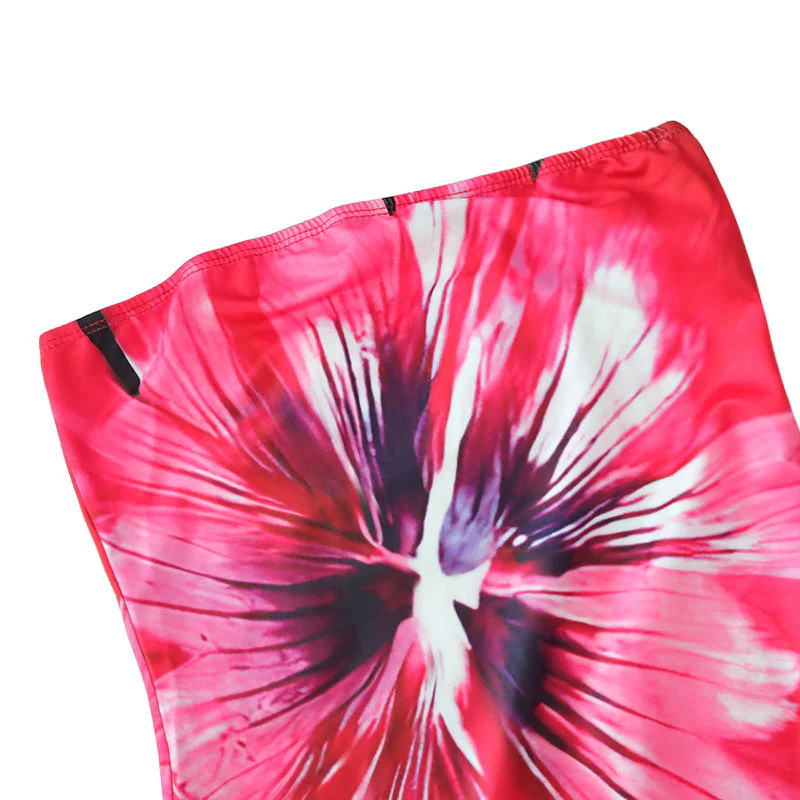Flower print backless tube maxi dress - Image 5
