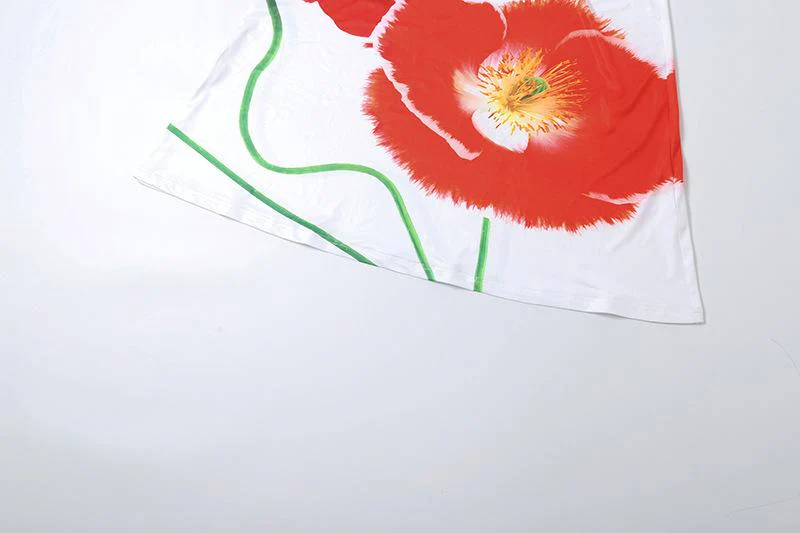 Flower print backless u neck cami maxi dress - Image 7
