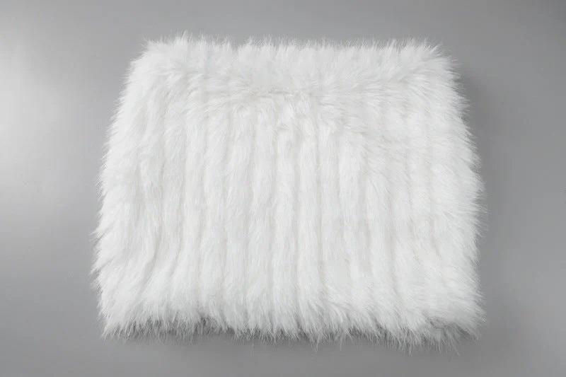 Fluffy backless tube mini skirt set - Image 7