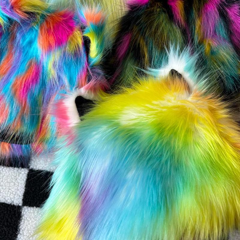 Fluffy contrast Cat ears applique cap - Image 7