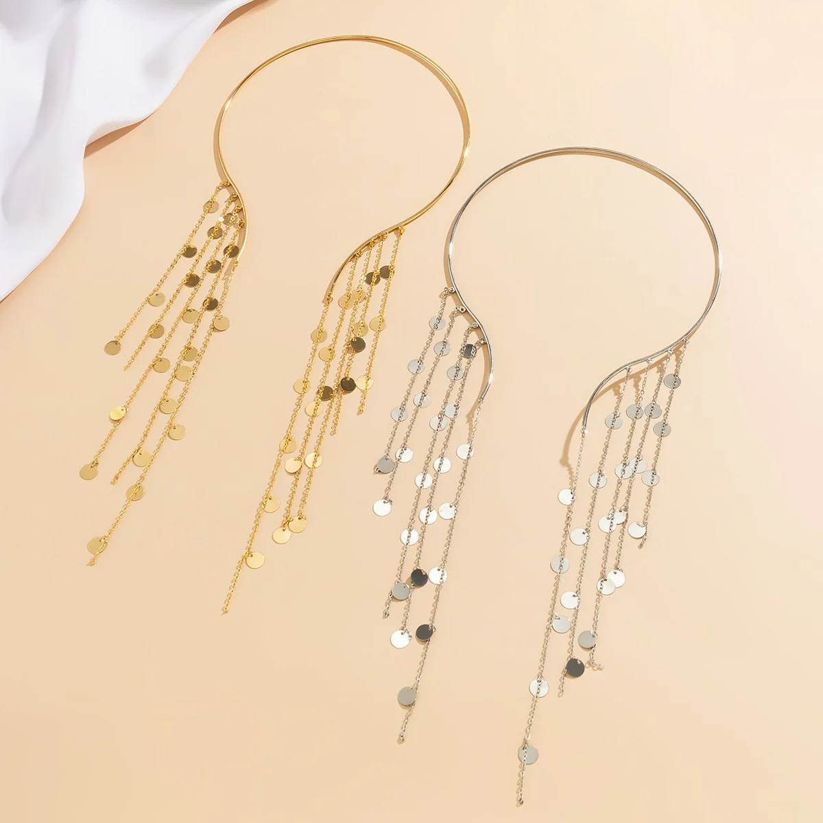 Glitter tassels open necklace - Image 3