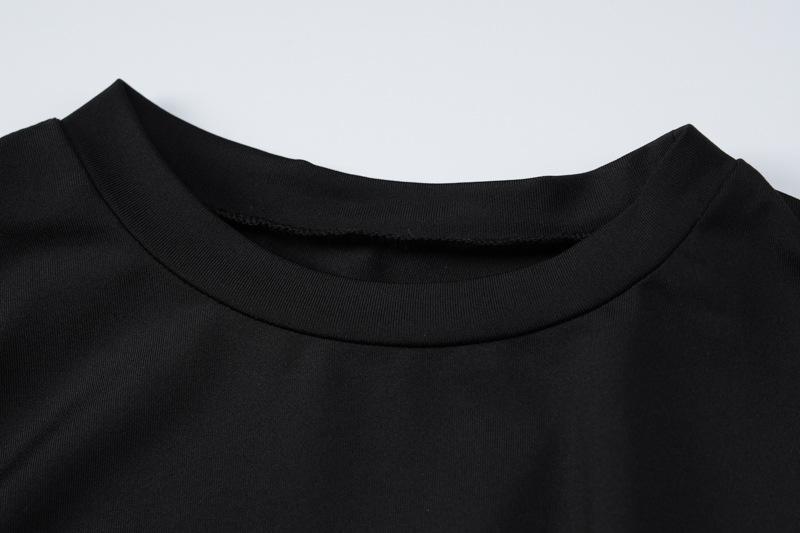 Gloves contrast long sleeve crewneck maxi dress - Image 5