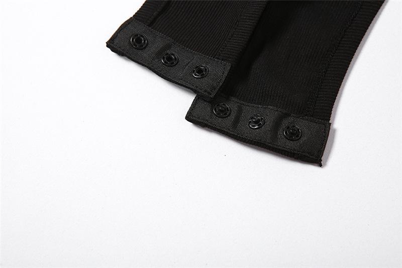 Gloves irregular solid cami crewneck bodysuit y2k 90s Revival Techno Fashion - Image 8