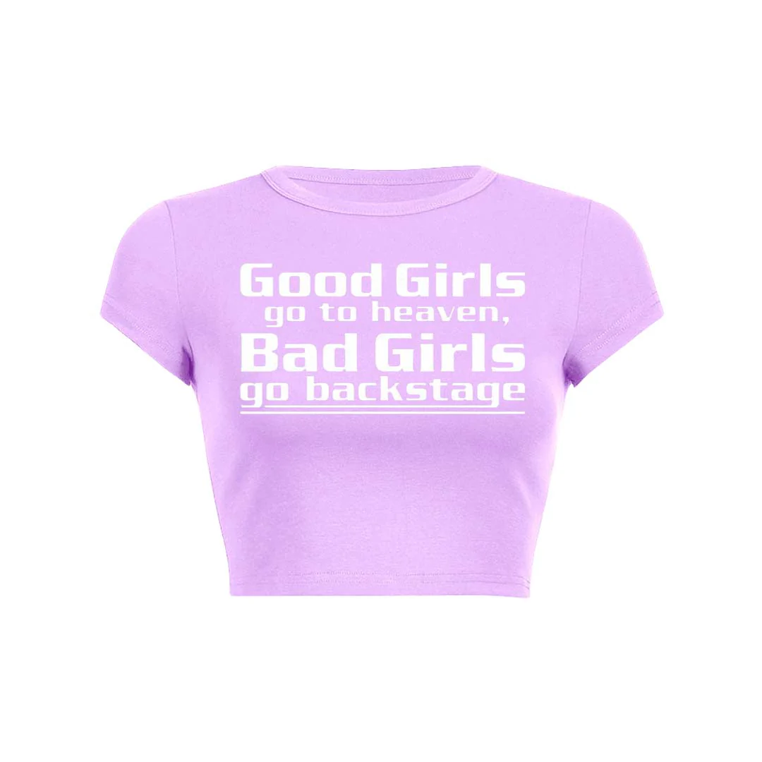 Good Girls Go To Heaven Y2K Baby Tee Crop Top - Image 9