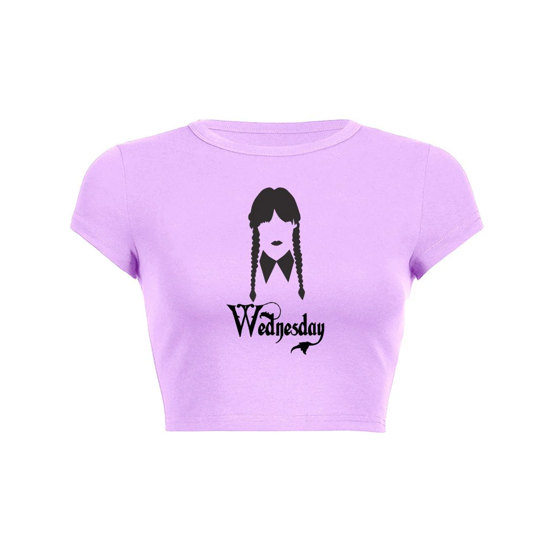 Gothic Girl Crop Top Baby Tee - Image 2