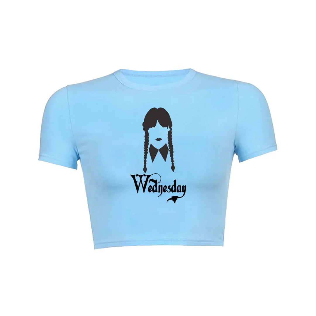 Gothic Girl Crop Top Baby Tee - Image 3