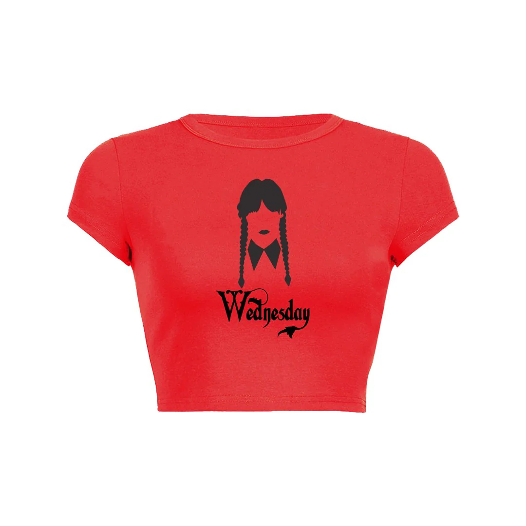 Gothic Girl Crop Top Baby Tee - Image 4
