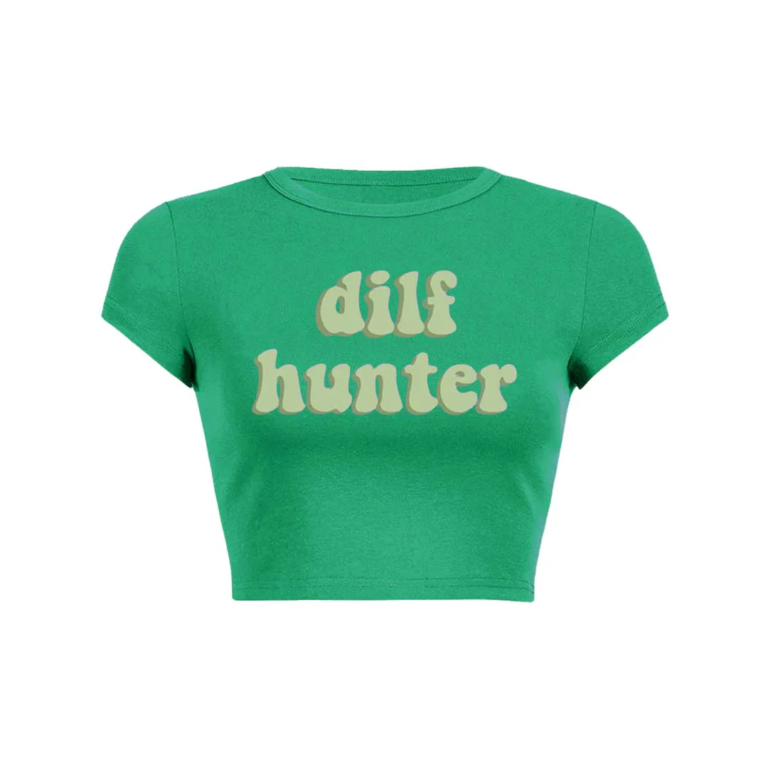 Green Hunter Y2K Baby Tee Crop Top - Image 2