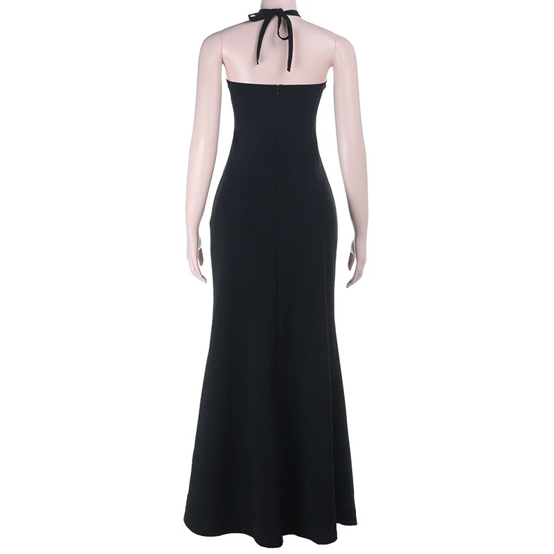 Halter beaded self tie maxi dress - Image 4