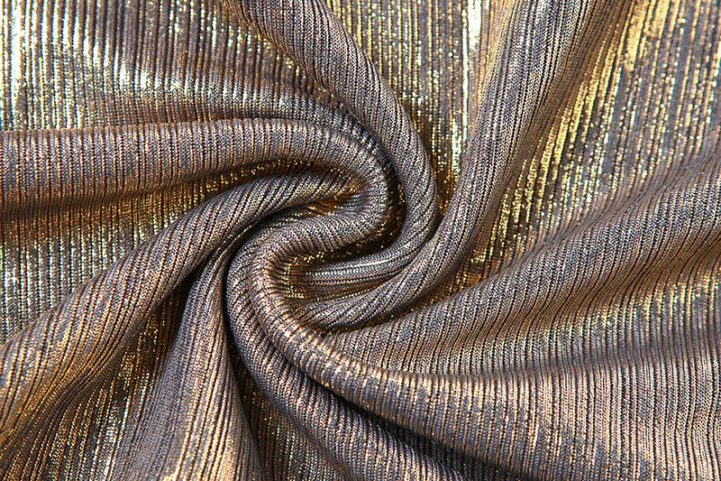 Halter cowl neck metallic backless top - Image 6