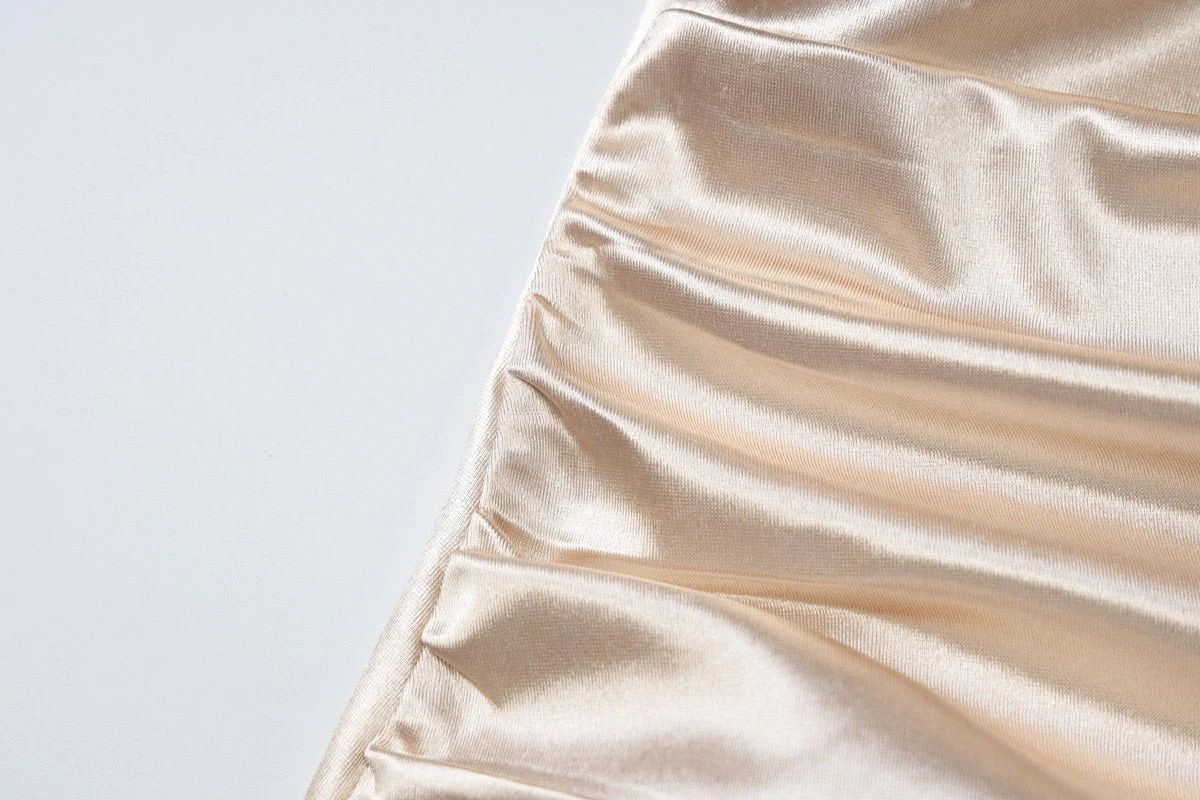 Halter cowl neck ruched backless slit maxi dress - Image 7