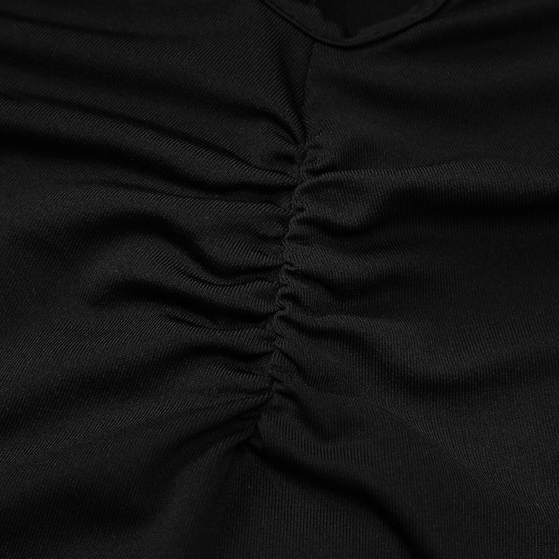 Halter hollow out backless v neck slit midi dress - Image 7