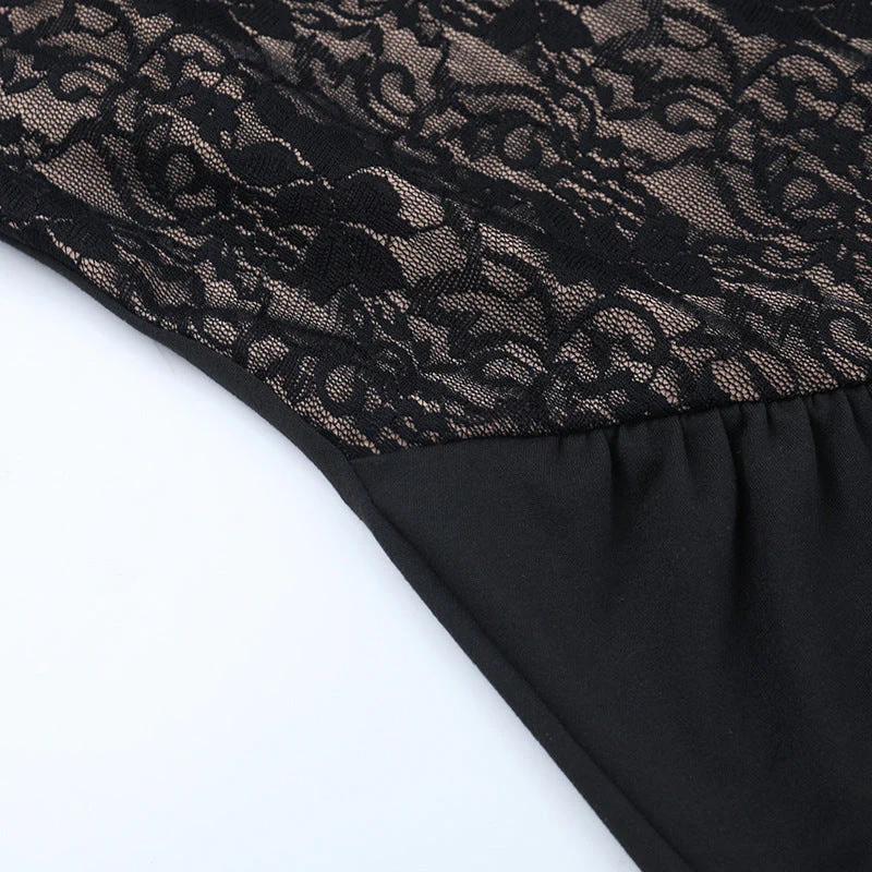 Halter hollow out ruched lace maxi dress - Image 6