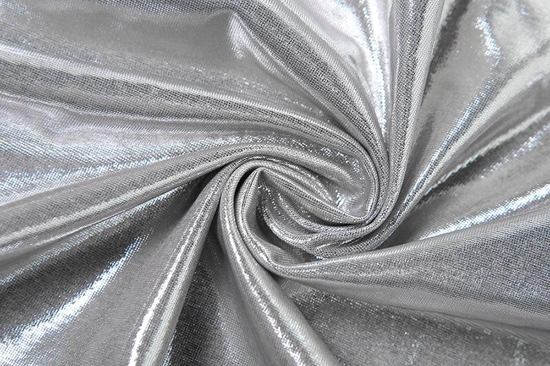Halter metallic glitter cowl neck ruched 2 piece top - Image 9