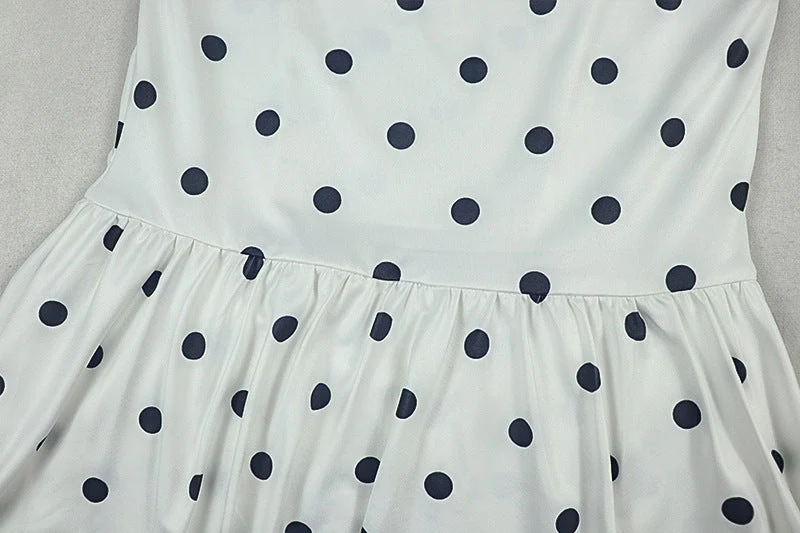 Halter polka dot backless mini dress - Image 7