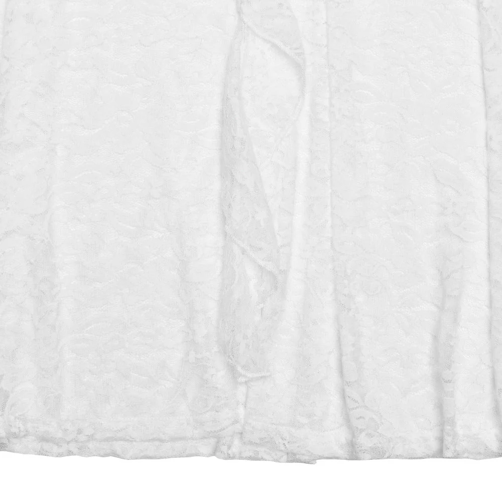 Halter self tie ruched lace v neck maxi dress - Image 9